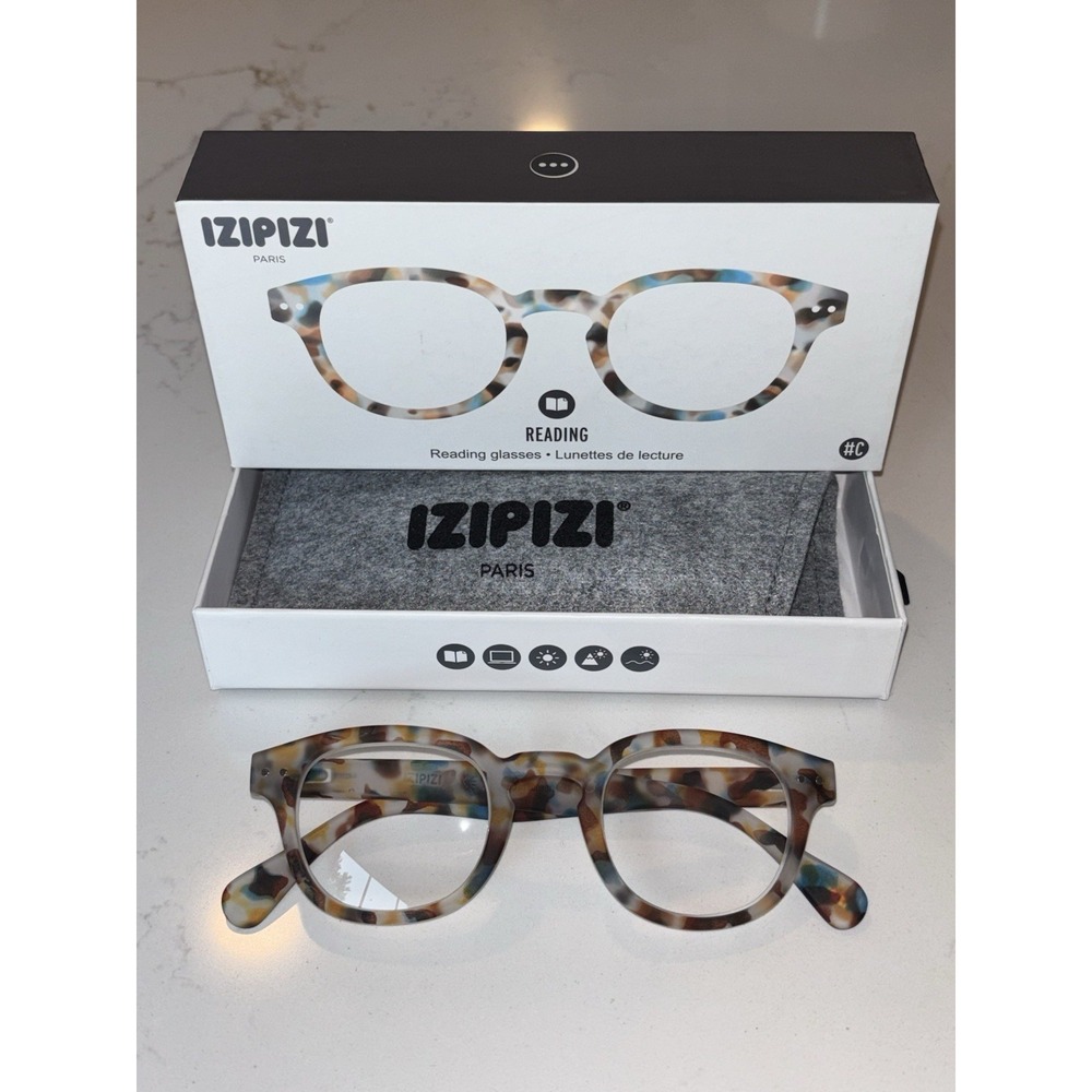 Izipizi Blue Tortoise Reading Glasses #C 1.5 NWOT